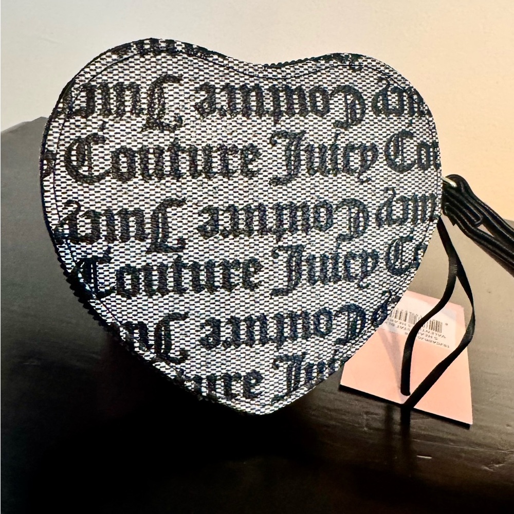 Juicy Couture Heart Logo Crossbody Bag in Black and Red - Picture 3 of 5